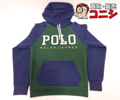 【質コニシ】【POLO RalphLauren/ポロ ラルフローレン】パーカー ネイビー×グリーン 紺 ナイロン サイズXS【送料込み】l1614b