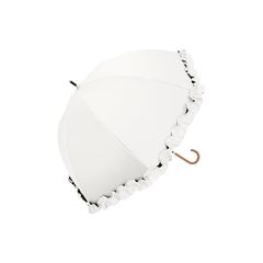 中谷 Natural Basic 晴雨兼用長傘 UVフリルドーム アイボリー 【914-052】 手開き 親骨サイズ:50cm ブラックコーティング加工 1