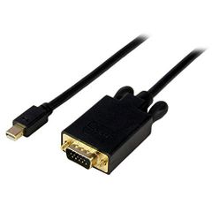 1.8m_ブラック StarTech.com Mini DisplayPort - VGA変換アダプタ 1.8m ミニディスプレイポート(オス) - VGA(オス) 1920x1200 ブラック MDP2VGAMM6B