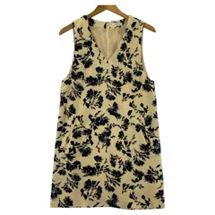 FRAY I.D フレイアイディー Vネックワンピース size0/ブラック×ベージュ