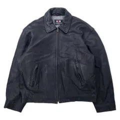 van jacブラック レザージャケット L