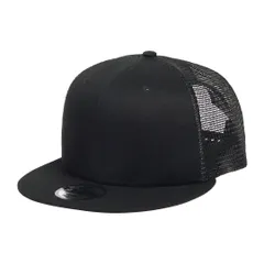 ニューエラ メッシュキャップ 無地 NEW ERA 9FIFTY NE4030 トラッカー メンズ レディース 帽子 ブランド BLANK CAP スナップバック ベースボールキャップ 野球帽 ブラック