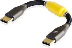 okcsc C3T オーディオケーブル OTGケーブル TYPE-C オス- オスデコーダー 音質向上 磁気遮断リング付き 約12cm ポータブルDACアンプ( 磁気遮断リング付き)のサムネイル