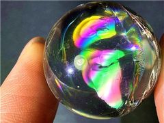 アーカンソー産レインボーオーラ水晶クラスターJPU6/39U24