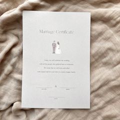 結婚誓約書 ［淡色テラゾー］: ぺーパーアイテム 結婚式 ウェディング 1枚