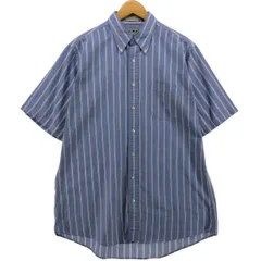 古着 80~90年代 エルエルビーン L.L.Bean 半袖 ボタンダウン ストライプシャツ USA製 メンズL相当 ヴィンテージ/eaa565895