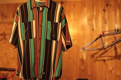 fourthirty 430 S/S DRP STRIPE BIG SHIRTS　Mサイズbmx