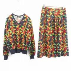 sun ヴィンテージ セットアップ スカートスーツ カットソー スカート 総柄 891705i