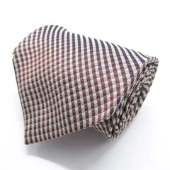 バナナリパブリック ブランド ネクタイ チェック柄 格子柄 シルク イタリア製 PO メンズ ネイビー Banana Republic 【中古】