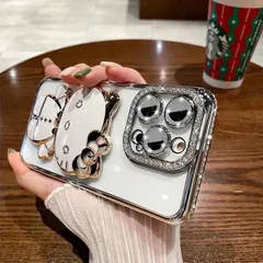 iPhone ケース　スマホケース　ハローキティ  シルバー