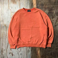 Mr.JUNKO JUNKO KOSHINO ミスタージュンコ ジュンココシノ バックロゴ クルーネック スウェット フェードオレンジ 日本製 80s 90s 古着 VINTAGE メンズ サイズ M MM34