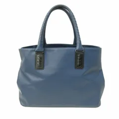 ボッテガヴェネタ BOTTEGA VENETA マルコポーロ トートバッグ イントレチャート レザー 青 ブルー 0728 ☆AA★