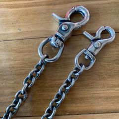 NANAさま専用銀厚ウォレットチェーン45cm2本　ナスカン　ハンドメイドSカン 銀厚ウォレットチェーン 45cm ナスカン&ハンドメイドSカン