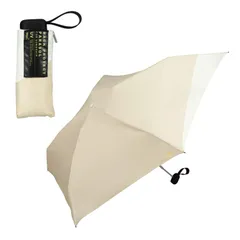 Color:ベージュ×オフ 2025 Wpc. 日傘【後ろに大きく広がる】遮光バックプロテクトパラソル タイニー ベージュ×オフ ≪遮光率100%/UVカット率100%/・UPF50＋/晴雨兼用≫ 折りたたみ傘 通勤 通学 メンズ レディース 801-1243