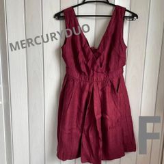 MERCURYDUO　ワインレッド　ドレス　ワンピース　二次会　結婚式　キャバドレス　フリーサイズ　エレガント　よそ行き