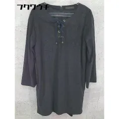 ◇ en recre アン レクレ ベロア調 長袖 膝丈 ワンピース サイズ2 ブラック レディース 【中古】 【1101210006000】