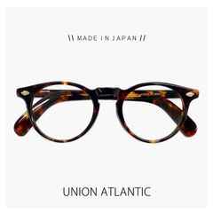 【新品】 ユニオンアトランティック メガネ ua3635-dm 日本製 unionatlantic 眼鏡  メンズ レディース ボストン 型 太め フレーム 太セル べっ甲 柄 デミブラウン ダミーレンズ発送