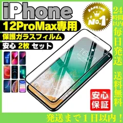 2枚 iPhone12 ProMax ガラス保護フィルムアイホンケース 210