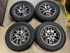 【2504009】スタッドレス ZACK 16インチ 6.5J +38 PCD114.3 5H + BRIDGESTONE BLIZZAK VRX2 215/60R16 2021年 7.5mm クラウン マークX カムリ エスティマ ティアナ 等