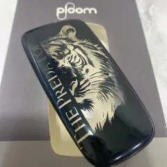 虎 デザイン プルームエックス アドバンスド Ploom X ADVANCED フロントパネル コールブラック 黒 猛虎 タイガー 新品 未使用 送料無料 オリジナル カスタム