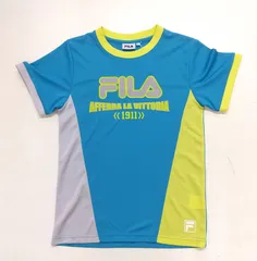 FILA 　キッズ　半袖 Tシャツ　150サイズ　ブルー　グレー　小学生　男の子　女の子　BOYS　GIRLS　部屋着　普段着　練習着
