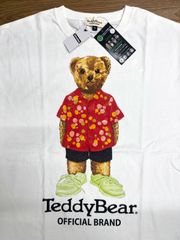 No.94.Teddy Bear/テディベア/プリント/ポケット付きTシャツ/ホワイト/3Lサイズ/訳あり/新品未使用/タグ有り