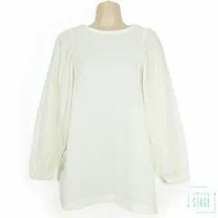 【新品タグ付！】サマンサモスモスblue★ワッフルロンT ラグランスリーブ バルーン袖 ライトイエロー系 z10042s