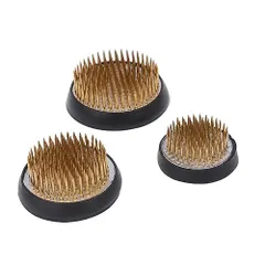 ピュアシーク 剣山 3個 セット 丸 ゴムリング付き 大 黒 生け花 ゴムカバー お花 フラワーアレンジメント 4㎝ 5㎝ 6㎝セット