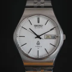 248 【稼働】Vintage SEIKO TYPE II  4336-8040  70年代セイコーデザイン タイプツー シルバー　メンズ時計　カレンダー不良(曜日)