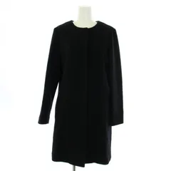 アーペーセー A.P.C. ノーカラーコート アウター ロング丈 ウール 34 XS 黒 ブラック /BBのサムネイル