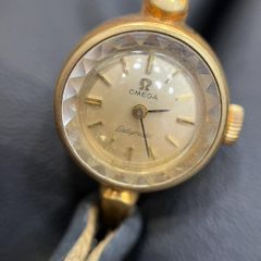 【EL5】オメガ　レディマティック　カットガラス　手巻き　腕時計　ラウンド　OMEGA　ladymatic　MK9784