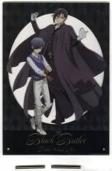 【中古】アクリルスタンド・アクリルパネル セバスチャン・ミカエリス＆シエル・ファントムハイヴ クリアボード 「くじラック 黒執事 -寄宿学校編-」 ラスト賞