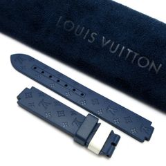 ルイヴィトン モノグラム ラバー ストラップ ベルト ネイビー 白 R15739 時計 【ベルトのみ】 婦人 レディース LOUIS VUITTON