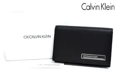 新品 CK カルバンクライン【ポリッシュ】名刺入れ 817634 ブラック カードケース 牛革 レザー