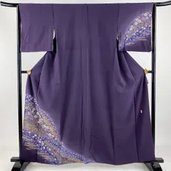 ロング寸 「翠山工房」 縮緬地 附下げ・訪問着（正絹）仕立上り＜HH2100＞ ロング寸 「翠山工房」 縮緬地 附下げ・訪問着（正絹）仕立上り