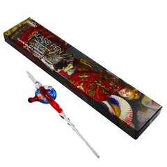 ☆☆クリアランスセール20％OFF☆ガラスペン　名画シリーズ　クロード・モネ「ラ・ジャポネーズ」( 着物をまとったカミーユ・モネ)　GPM-05