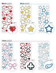 シール グリッタージュエルステッカー miw_82117_82122set 全6柄セット Gretter jewer sticker シートシール ステッカー マインドウェイブ mindwave ステッカー 可愛いシール おしゃれシール おすすめシール