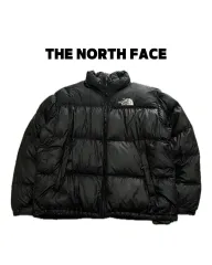 THE NORTH FACE ザノースフェイス センターロゴ 700フィル グースダウン ヌプシ ダウン ジャケット ブラック