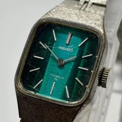 ◎【✨稼働品✨】SEIKO　手巻き　レディース　11-4120 17石　セイコー　JAPAN 高級　ブランド　グリーン　緑　　腕時計　時計　Green watch ウォッチ　17jewel 3270S アンティーク　ヴィンテージ　おしゃれ　婦人用　女性用