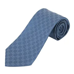 新品 グッチ GUCCI ネクタイ GGパターン ブルー