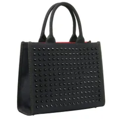 [HurBer] スタッズ バッグ トートバッグ レディース メンズ 2WAY 大容量 軽量 A4サイズ リベット ラインストーン キャンパストゲトゲ ハンドバッグ 手提げ 斜めがけ ショルダー 付 き人気 通学 通勤…