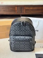 【今日特価】Coach West 35 Black Vintage Print Colorblock Backpack - コーチ ウェスト 35 ブラック ヴィンテージプリント バックパック-MM輸入2