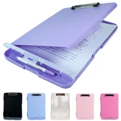 【クーポン有】ビジネス ペンホルダー 事務用品 多機能 折り畳み式 携帯便利 二つ折り オフィス用品 収納仕切り 書類ケース メモパッド 画板 クリップファイル 会議パッド クリップボード 防水ファイル保護(ラベンダー色) 2つ折り バインダーA4 ルーズリー