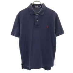 Polo by Ralph Lauren ポロバイラルフローレン 日本製 半袖 ポロシャツ M ネイビー メンズ 古着