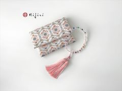 再販‼︎ お念珠入れ　ポケット付き　高級金襴…白妙《送料無料》