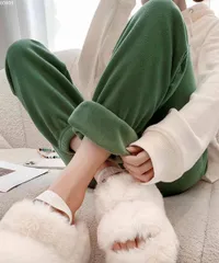 フリースパンツ 暖かいルームウェアパンツ
