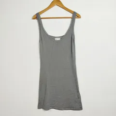 agnes b. アニエスベー 90s ノースリーブ ニット タンクトップ ワンピース チュニック サマーニット Vネック レイヤード 白タグ アーカイブ VINTAGE 古着 LF10