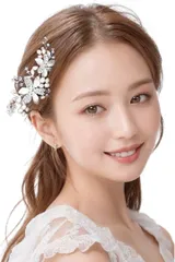 TIGLOSS 髪飾り ヘアアクセサリー 結婚式 ヘッドドレス 花嫁 大きめ パール 髪留め 和装 ヘアピン ヘアクリップ コーム まとめ髪 おしゃれ 大人 専用BOX付(タイプC)