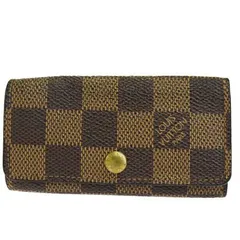 【中古】 ルイヴィトン LOUIS VUITTON ミュルティクレ 4連キーケース ダミエ エベヌ レザー N62631 07EK286