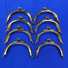 ▶がま口 口金 ハンドメイド用7.5㎝（丸2.5寸丸玉6㎜) G 8個セット◀